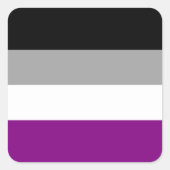 Aseksuele Pride Flag Vierkante Sticker (Voorkant)