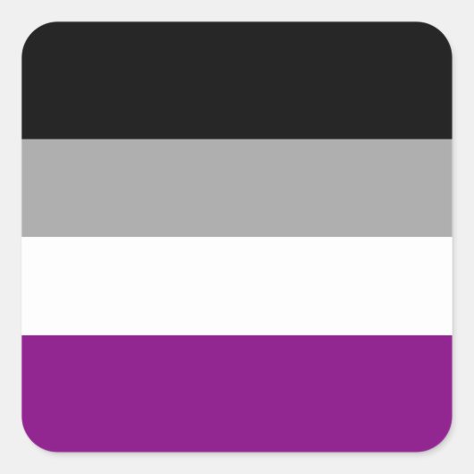 Aseksuele Pride Flag Vierkante Sticker (Voorkant)