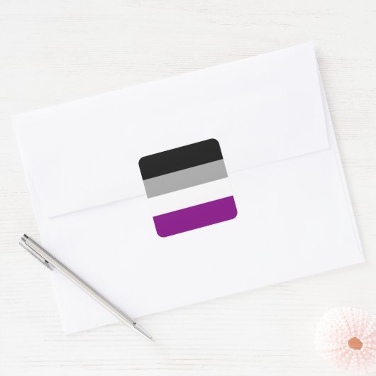 Aseksuele Pride Flag Vierkante Sticker (Envelop)