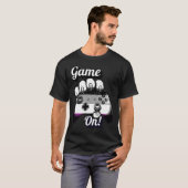 Aseksuele Pride Game On Tiger Paw Controller T-shi T-shirt (Voorkant volledig)