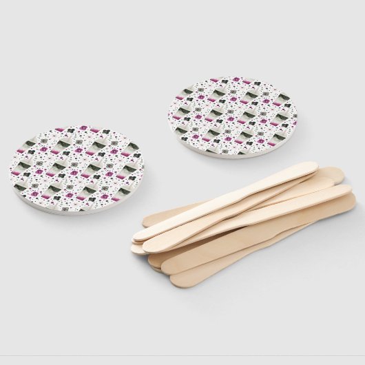 Aseksuele Pride Hand Fans Handwaaier (Niet-gemonteerd)