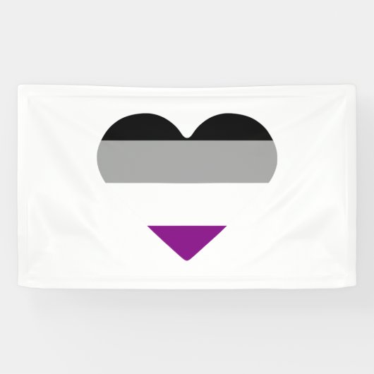 Aseksuele Pride Hart Spandoek (Horizontaal)