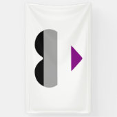 Aseksuele Pride Hart Spandoek (Verticaal)