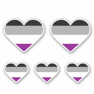 Aseksuele Pride Hart Sticker