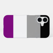 Aseksuele Pride iPhone 16 Hoesje (Achterkant horizontaal)
