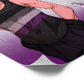 Aseksuele pride kleuren (geen tekst) poster (Hoek)