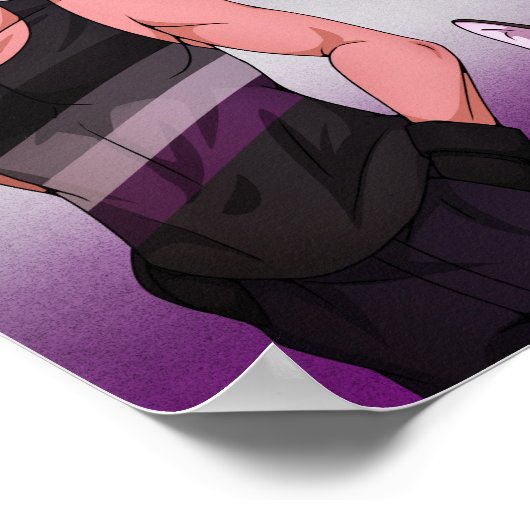 Aseksuele pride kleuren (geen tekst) poster (Hoek)