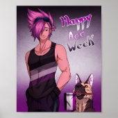 Aseksuele pride kleuren poster (Voorkant)