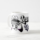 Aseksuele Pride Level Up Tijgerpoot Controller Mok (Voorkant links)