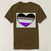 Aseksuele pride LGBT-hart T-shirt (Design voorkant)