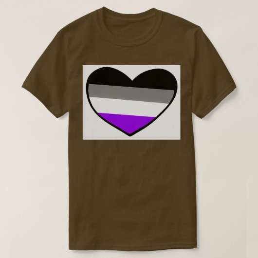 Aseksuele pride LGBT-hart T-shirt (Design voorkant)