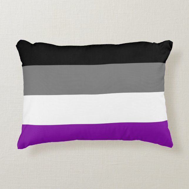 Aseksuele Pride, LGBTQ Pride, Striped Print Accent Kussen (Voorkant)