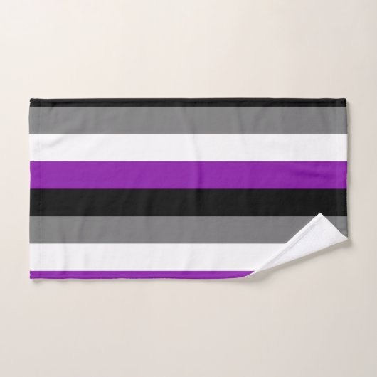 Aseksuele Pride, LGBTQ Pride, Striped Print Bad Handdoek (Handdoek)