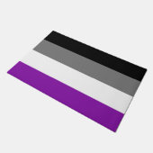 Aseksuele Pride, LGBTQ Pride, Striped Print Deurmat (Schuin)