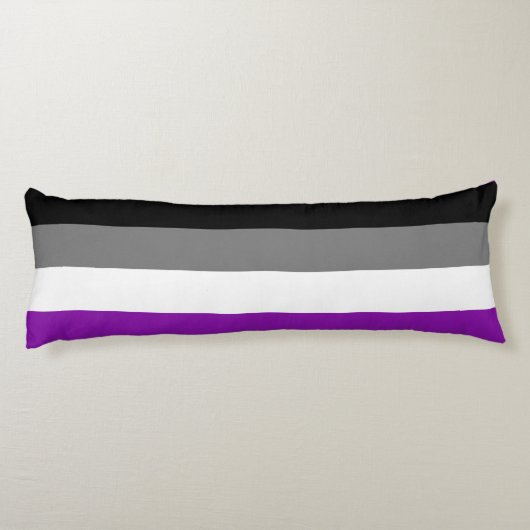 Aseksuele Pride, LGBTQ Pride, Striped Print Lichaamskussen (Achterkant)