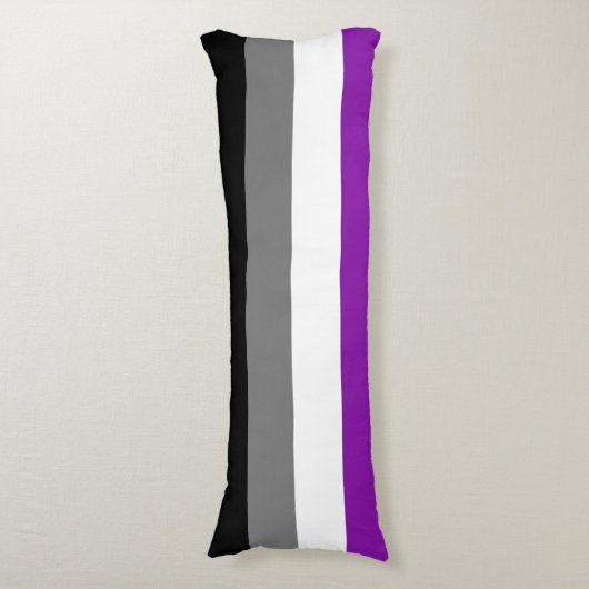 Aseksuele Pride, LGBTQ Pride, Striped Print Lichaamskussen (Voorkant Verticaal)