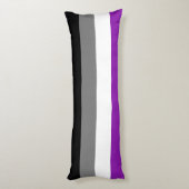 Aseksuele Pride, LGBTQ Pride, Striped Print Lichaamskussen (Achterkant (Verticaal))