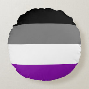 Aseksuele Pride, LGBTQ Pride, Striped Print Rond Kussen