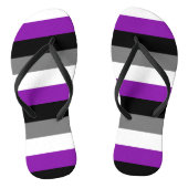 Aseksuele Pride, LGBTQ Pride, Striped Print Teenslippers (Voetbed)