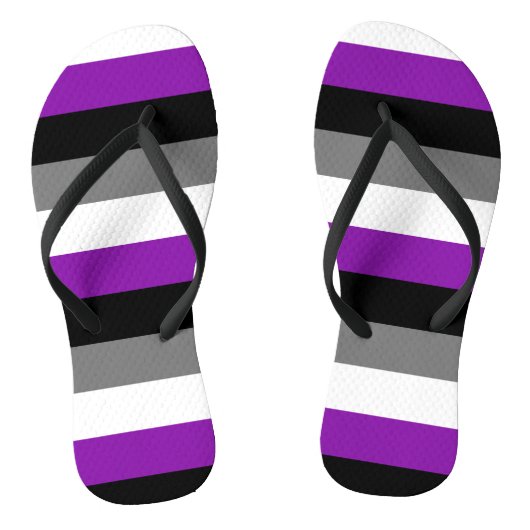 Aseksuele Pride, LGBTQ Pride, Striped Print Teenslippers (Voetbed)