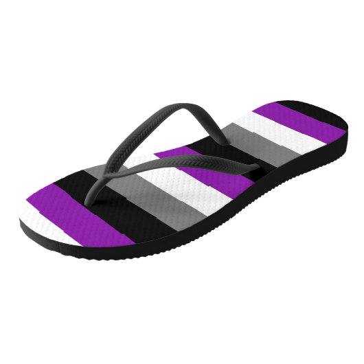Aseksuele Pride, LGBTQ Pride, Striped Print Teenslippers (Schuin)