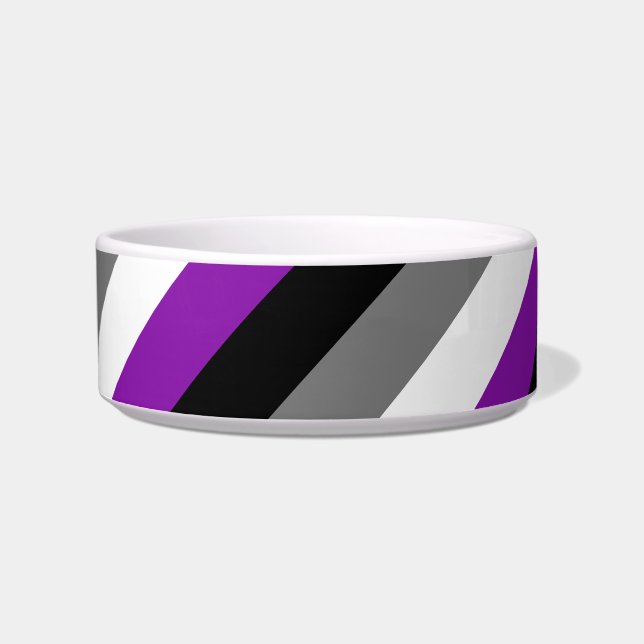 Aseksuele Pride, LGBTQ Pride, Striped Print Voerbakje (Voorkant)