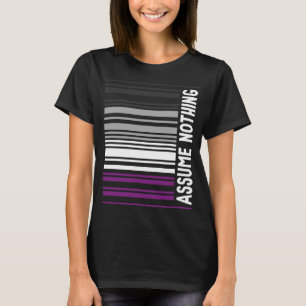 Aseksuele pride Proud Ace Barcode veronderstelt ni T-shirt