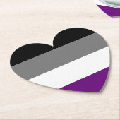 Aseksuele pride regenboogkunst ~ Ace | Demi | Grij Kartonnen Onderzetters (Gekanteld)