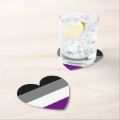 Aseksuele pride regenboogkunst ~ Ace | Demi | Grij Kartonnen Onderzetters (Insitu)