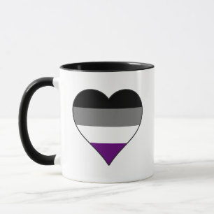 Aseksuele pride regenboogkunst ~ Ace Demi Grij Mok
