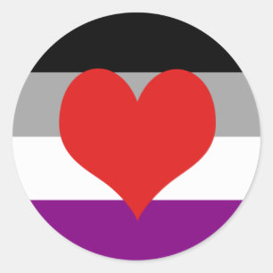 Aseksuele Pride Ronde Sticker