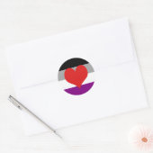 Aseksuele Pride Ronde Sticker (Envelop)