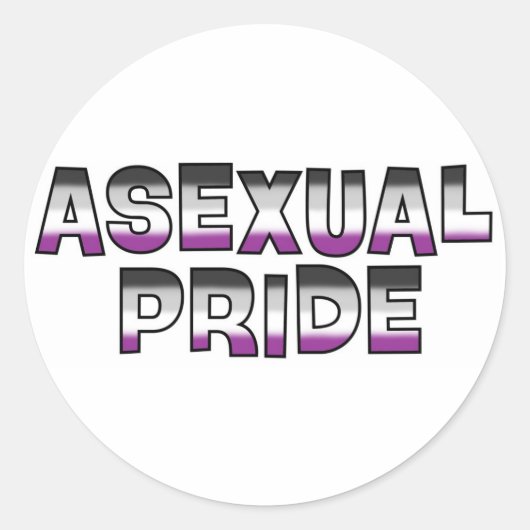 Aseksuele Pride Ronde Sticker (Voorkant)