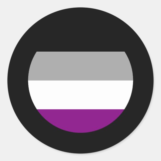 Aseksuele Pride Ronde Sticker (Voorkant)