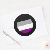 Aseksuele Pride Ronde Sticker (Envelop)