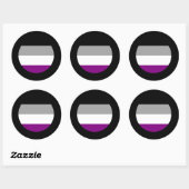 Aseksuele Pride Ronde Sticker (Vel)