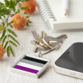 Aseksuele Pride Sleutelhanger (Zijkant)