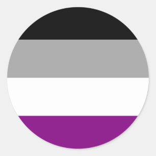 Aseksuele pride-stickers ronde sticker