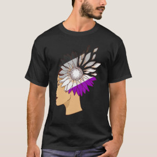 Aseksuele pride Sunflower Girl Aseksuele vlag Ace  T-shirt