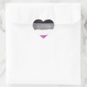 Aseksuele Pride Verf Hart Sticker (Tas)