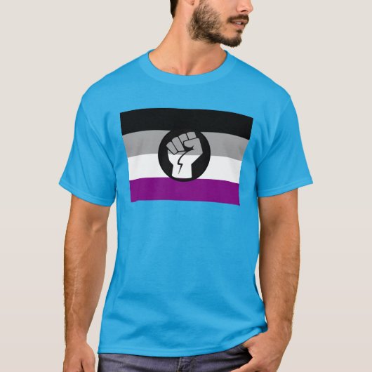 Aseksuele Pride Verzetsvlag T-shirt (Voorkant)