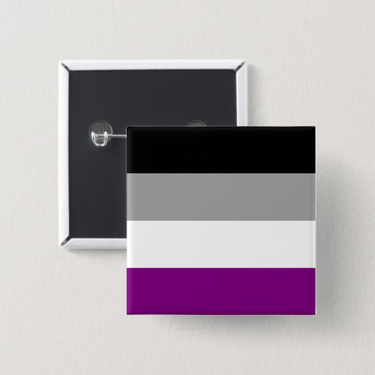 Aseksuele Pride Vierkante Button 5,1 Cm (Voorkant /achterkant)