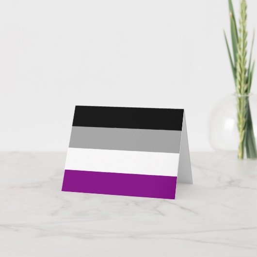 Aseksuele Pride-vlag Bedankkaart (Voorkant)