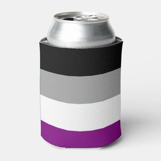 Aseksuele Pride Vlag Blikjeskoeler (Blikje Voorkant)