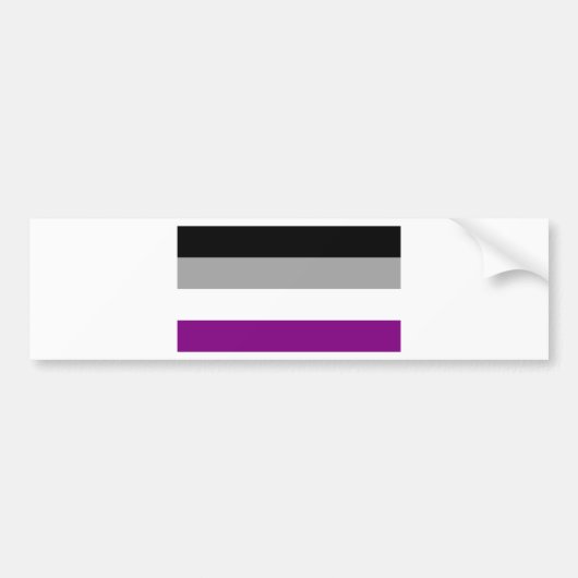 Aseksuele Pride-vlag Bumpersticker (Voorkant)