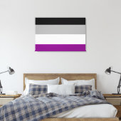 Aseksuele Pride-vlag Canvas Afdruk (Insitu (Slaapkamer))