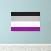 Aseksuele Pride-vlag Canvas Afdruk (Insitu (Houten vloer))
