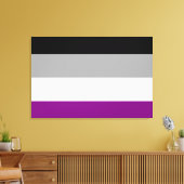 Aseksuele Pride-vlag Canvas Afdruk (Insitu (Woonkamer))