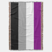 Aseksuele Pride Vlag Deken (Voorkant Verticaal)