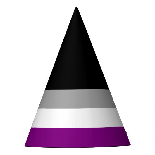 Aseksuele Pride-vlag Feesthoedjes (Voorkant)